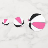 Rosa Basketball-Party Konfetti (Rückseiten)