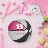 Rosa Basketballmädchen - Party Pappteller (Party)