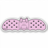 Rosa Bat Formband Aufkleber (Vorderseite)