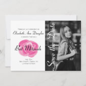 Rosa Bat Mitzvah Einladungen (Vorderseite)