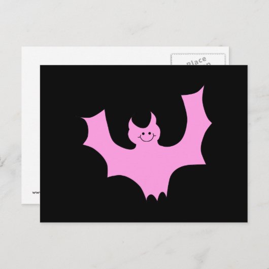 Rosa Bat. Postkarte (Vorne/Hinten)