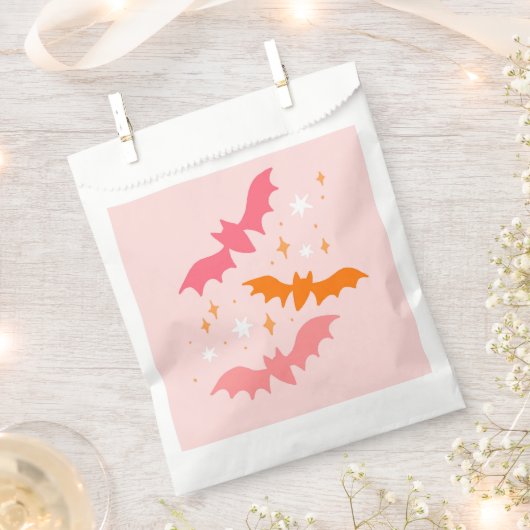 Rosa Bats Halloween Geschenktütchen (Ausgeschnitten)