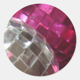 Rosa Baubles Detail Rundaufkleber Runder Aufkleber