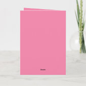 Rosa Bauchtänzerin Shimmy Karte (Rückseite)