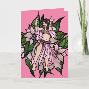 Rosa Bauchtänzerin Shimmy                          Karte