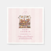 Rosa Bauern Market Babydusche Serviette (Vorderseite)