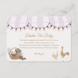 Rosa Bauern Marktbücher für Babybettchen Begleitkarte