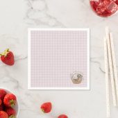 Rosa Bauern Marktwirtschaft Frisch Serviette (Beispiel)