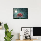 Rosa-Baum der Mitternacht Poster (Heimbüro)