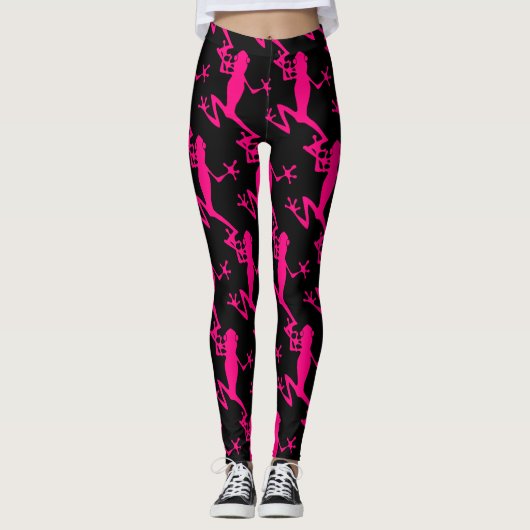 Rosa Baum Frosch Thunder_Cove Leggings (Vorderseite)