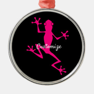 Rosa Baum Frosch Thunder_Cove Ornament Aus Metall