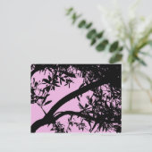Rosa Baum-Postkarte Postkarte (Stehend Vorderseite)