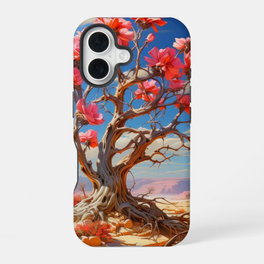 Rosa Baum Telefonhülle iPhone 16 Hülle (Rückseite)