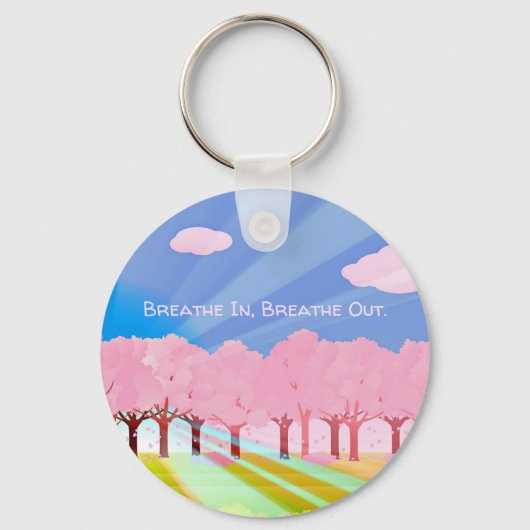 Rosa Bäume atmen in Luft aus Schlüsselanhänger (Vorderseite)