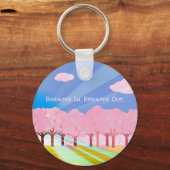 Rosa Bäume atmen in Luft aus Schlüsselanhänger (Vorderseite)