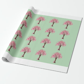 Rosa Bäume Muster Geschenkpapier