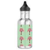 Rosa Bäume Muster Wasserflasche (Rechts)