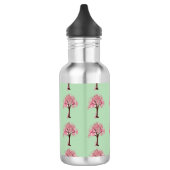 Rosa Bäume Muster Wasserflasche (Links)