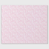 Rosa Bäume Winter Name Text Weihnachten Geschenkpapier (Flach)