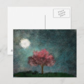 Rosa-Baumstruktur am Mondmittertag Postkarte (Vorne/Hinten)