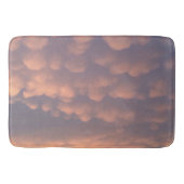 Rosa Baumwollwoll-Wolken Badematte (Vorderseite)