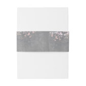 Rosa Baumzweige rustikale Streichellichter Hochzei Einladungsbanderole (Rückseitenbeispiel)