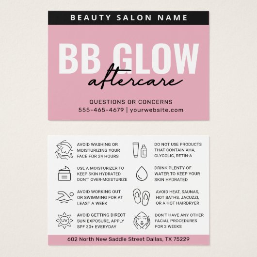 rosa BB glänzende Gesichtshaut nach der Pflegeinst (Vorne & Hinten)