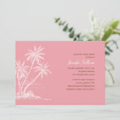 Rosa Beach Bridal Dusche Einladungen (Stehend Vorderseite)