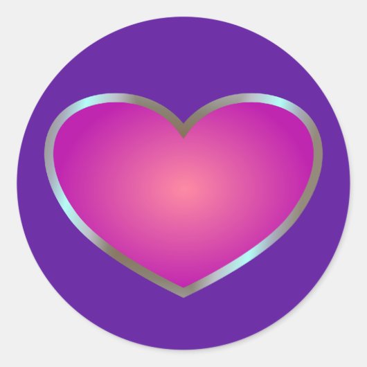 Rosa Beat Runder Aufkleber (Vorderseite)