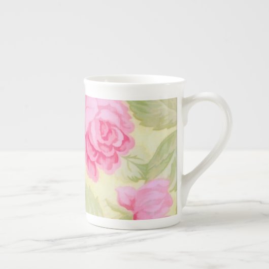 Rosa Beauties Knochen China Tasse (Rechts)