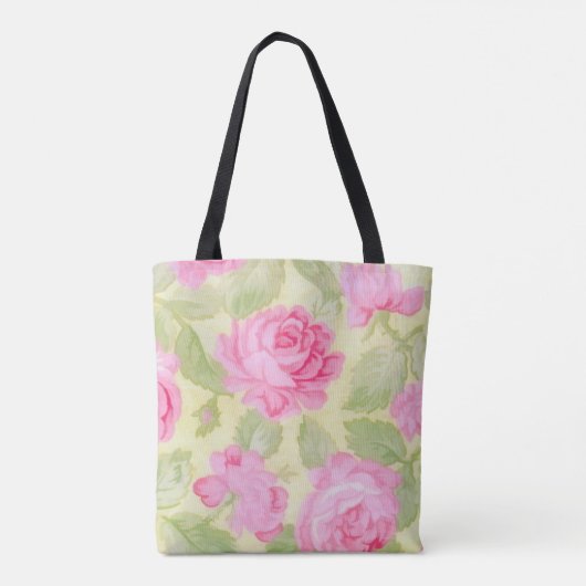Rosa Beauties überall auf der Drucktasche Tasche (Rückseite)