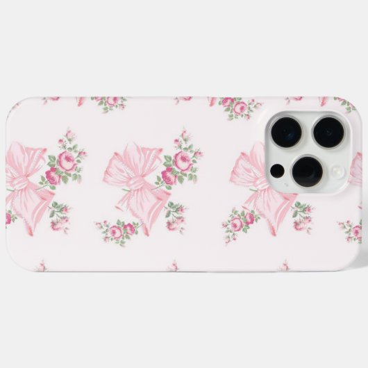 Rosa Beaux Pink iPhone Case (Rückseite (Horizontal))