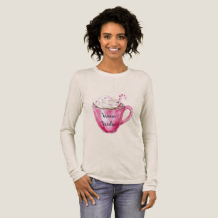 Rosa Becher Kakao Zuckerrohr Weihnachten Tri-Blend Shirt