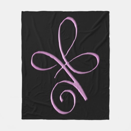 Rosa bedingungslose Liebe Fleecedecke (Vorderseite)