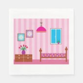 Rosa Bedroom Paper Napkins Serviette (Vorderseite)