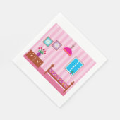 Rosa Bedroom Paper Napkins Serviette (Ecke)