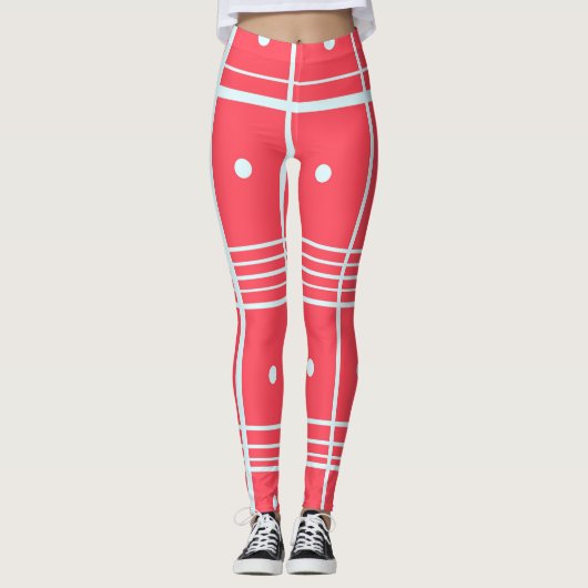 Rosa bedruckte Leggings (Vorderseite)