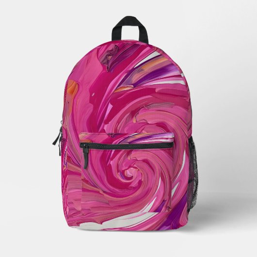 rosa bedruckter rucksack (Vorderseite)