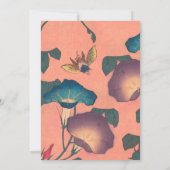 Rosa Bee Blume Classic Hokusai Art Einladung (Rückseite)