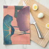 Rosa Bee Blume Classic Hokusai Art Geschirrtuch (Viertel Falte)