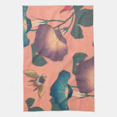 Rosa Bee Blume Classic Hokusai Art Geschirrtuch (Vertikal)