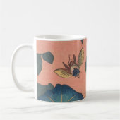 Rosa Bee Blume Classic Hokusai Art Kaffeetasse (Links)