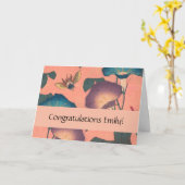 Rosa Bee Blume Classic Hokusai Art Karte (Gelbe Blume)