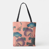 Rosa Bee Blume Classic Hokusai Art Tasche (Rückseite)
