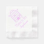 Rosa Bee Themed Baby Dusche Napkin Serviette (Vorderseite)