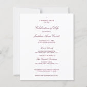 Rosa Beerdigung Foto Erinnerung Dienst Liebe (Rückseite)