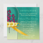 Rosa Beeren Mason Jar Spring Picnic Brautparty Einladung (Rückseite)