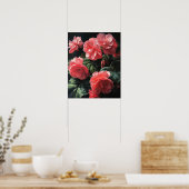 Rosa Begonia Blume Art Print Poster (Küche)