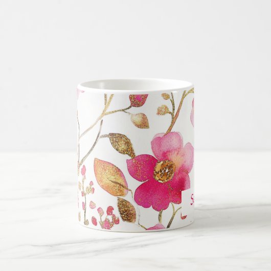 Rosa Begonia-Blume Kaffeetasse (Mittel)