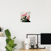 Rosa Begonias Blume Art Print Poster (Heimbüro)